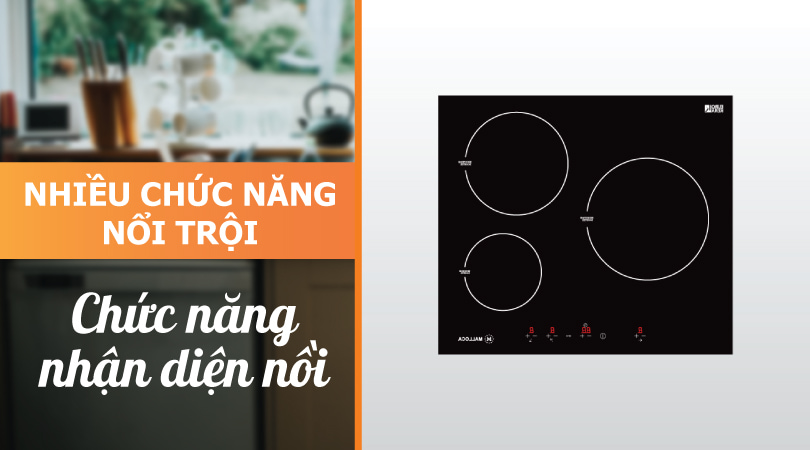 Bếp từ Malloca MH-03I - Chức năng nhận diện nồi